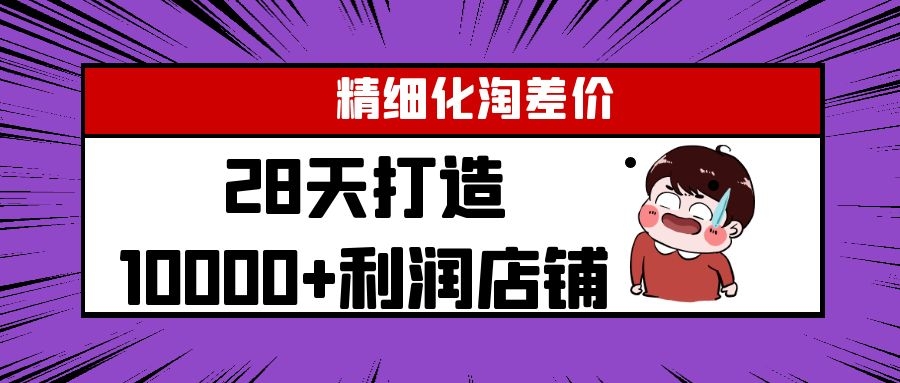 Yl精细化淘差价28天打造10000+利润店铺，精细化选品项目（附软件）-6688资源库