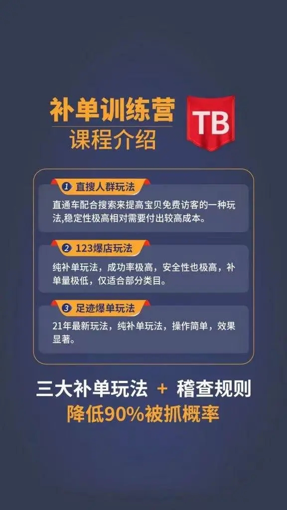 数据蛇淘宝2021最新三大补单玩法+稽查规则，降低90%被抓概率-6688资源库