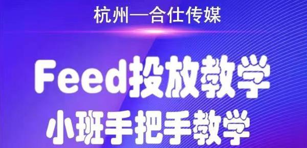 合仕传媒Feed投放教学,手把手教学,开车烧钱必须自己会-6688资源库