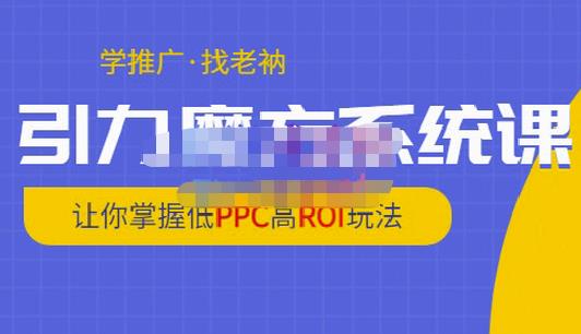 老衲·引力魔方系统课,让你掌握低PPC高ROI玩法,价值299元-6688资源库