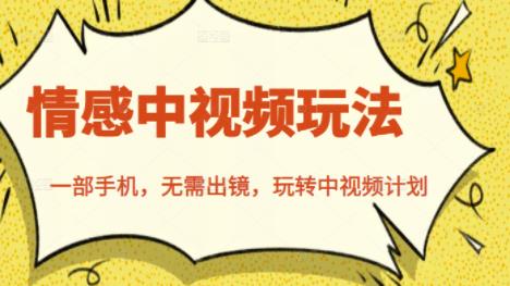 北北情感中视频玩法，一部手机，无需出镜，玩转中视频计划-6688资源库