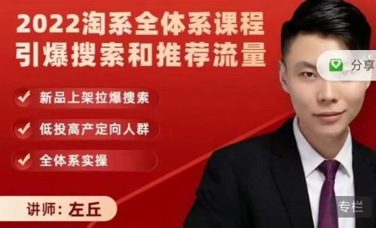2022淘系全体系课程引爆搜索和推荐流量，新品上架拉爆搜索-6688资源库