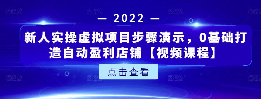 新人实操虚拟项目步骤演示，0基础打造自动盈利店铺【视频课程】-6688资源库