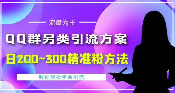 价值888的QQ群另类引流方案,半自动操作日200~300精准粉方法【视频教程】-6688资源库