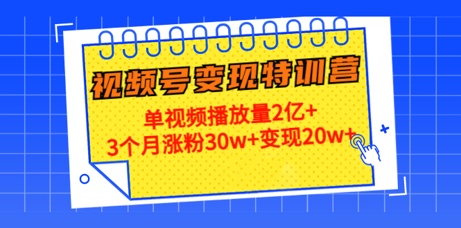 21天视频号变现特训营：单视频播放量2亿+3个月涨粉30w+变现20w+（第14期）-6688资源库