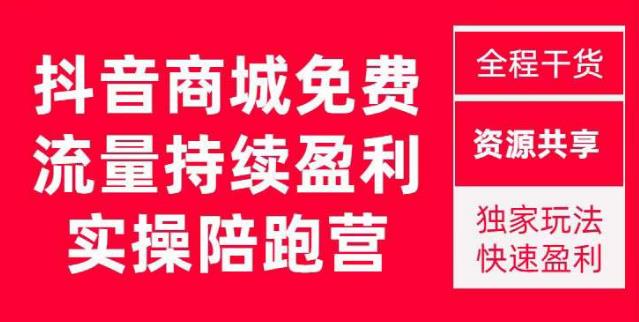 抖音商城搜索持续盈利陪跑成长营，抖音商城搜索从0-1、从1到10的全面解决方案-6688资源库