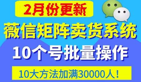 微信矩阵卖货系统，多线程批量养10个微信号，10种加粉落地方法，快速加满3W人卖货！-6688资源库