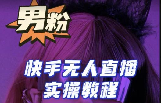 【男粉落地项目】零基础玩转男粉快手无人直播月入3w+，2023快手无人直播实操教程-6688资源库