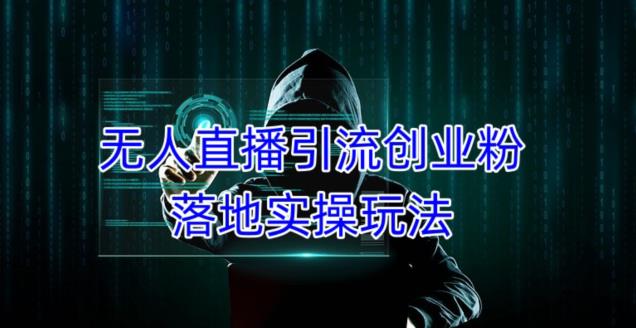 外面收费3980的无人直播引流创业粉落地实操玩法，单日引100+精准创业粉-6688资源库