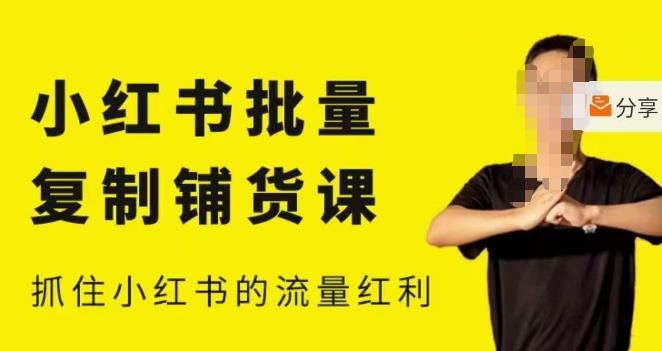 张宾·小红书批量复制铺货课，小红书0-1快速起号变现玩法，抓住小红书的流量红利（更新2023年3月）-6688资源库