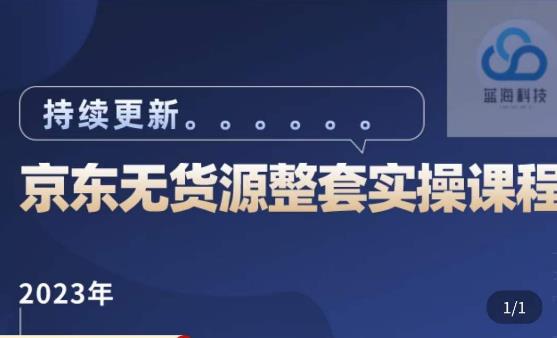 蓝七·2023京东店群整套实操视频教程，京东无货源整套操作流程大总结，减少信息差，有效做店发展-6688资源库