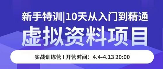 虚拟资料项目新手特训，10天从入门到精通，保姆级实操教学-6688资源库