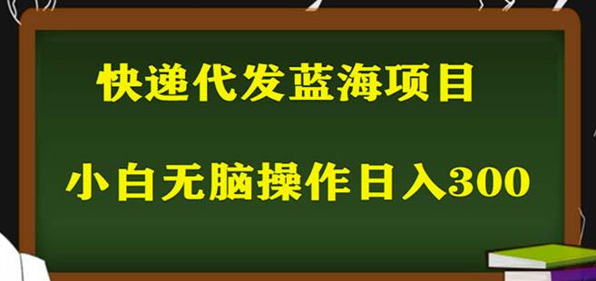2023最新蓝海快递代发项目，小白零成本照抄也能日入300+-6688资源库