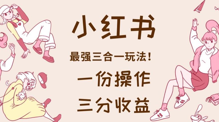 小红书最强三合一玩法，一份操作获得三份收益！【揭秘】-6688资源库