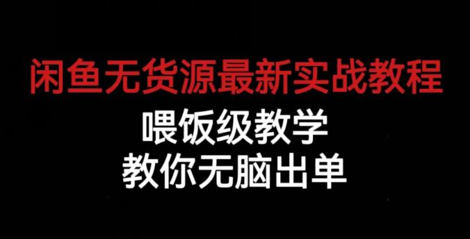 闲鱼无货源最新实战教程，喂饭级教学，教你无脑出单【揭秘】-6688资源库