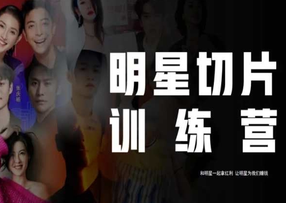 王子·明星切片线上训练营（2023），和明星一起拿红利，让明星为我们赚钱-6688资源库