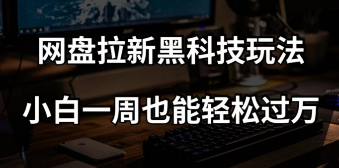 网盘拉新黑科技玩法，小白一周也能轻松过万【全套视频教程+黑科技】【揭秘】-6688资源库