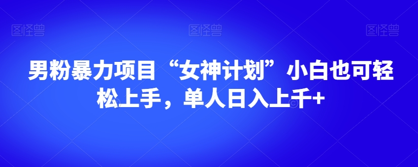男粉暴力项目“女神计划”小白也可轻松上手，单人日入上千+【揭秘】-6688资源库