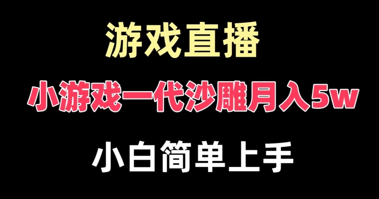 玩小游戏一代沙雕月入5w，爆裂变现，快速拿结果，高级保姆式教学【揭秘】-6688资源库