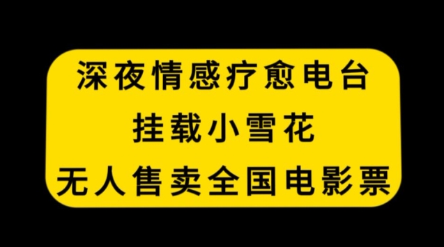深夜情感疗愈电台，挂载小雪花，无人售卖全国电影票【揭秘】-6688资源库