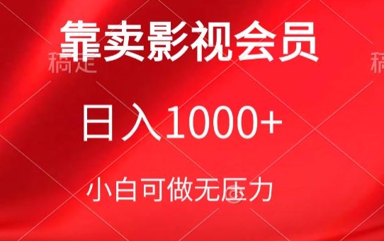 靠卖影视会员，日入1000+，落地保姆级教程，新手可学【揭秘】-6688资源库