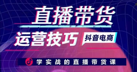 直播带货运营技巧,学实战的直播带货课-6688资源库