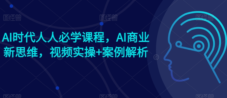 AI时代人人必学课程，AI商业新思维，视频实操+案例解析【赠AI商业爆款案例】-6688资源库