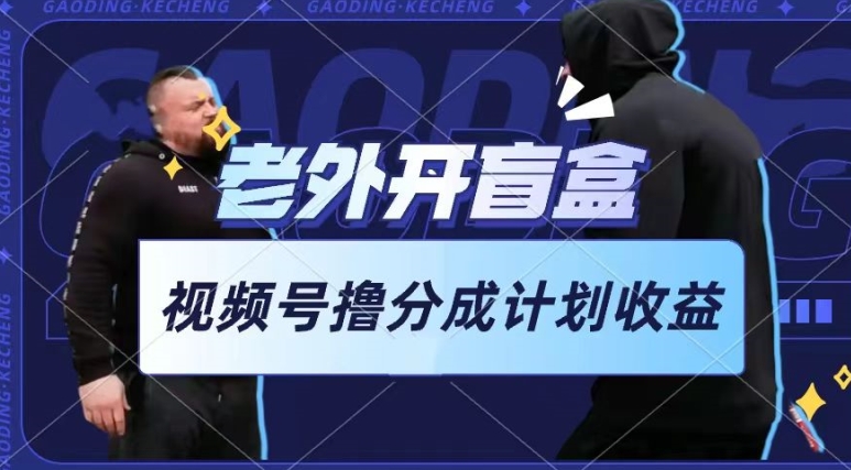 老外开盲盒视频,撸视频号分成计划收益,每天只需一小时,新手小白轻松上手【揭秘】-6688资源库