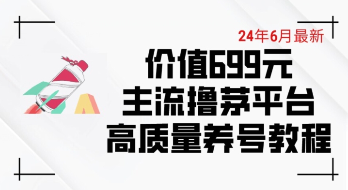 6月最新价值699的主流撸茅台平台精品养号下车攻略【揭秘】-6688资源库