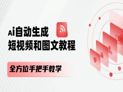 AI自动生成短视频和图文课程，全方位手把手教学-6688资源库