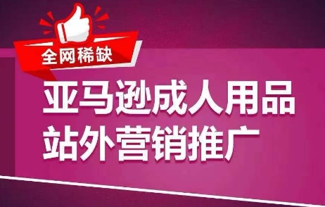 全网稀缺！亚马逊成人用品站外营销推广，​教你引爆站外流量，开启爆单模式-6688资源库