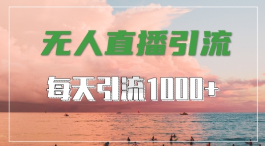 抖音快手视频号全平台通用，无人直播引流法，超暴力引流1000+高质量精准创业粉【揭秘】-6688资源库