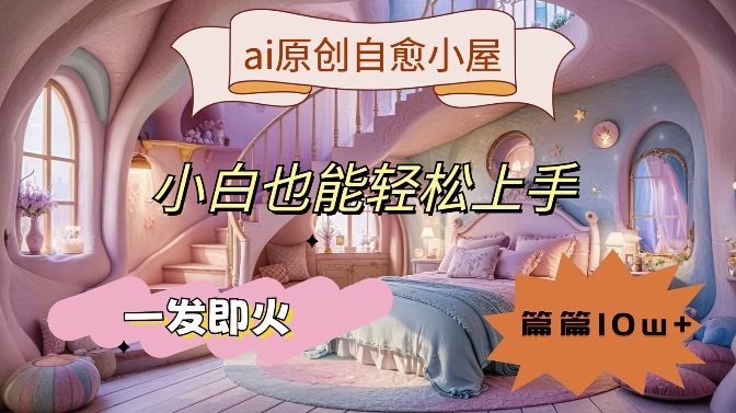 ai原创治愈小屋,小白也能轻松上手,一发即火,篇篇10w+【揭秘】-6688资源库