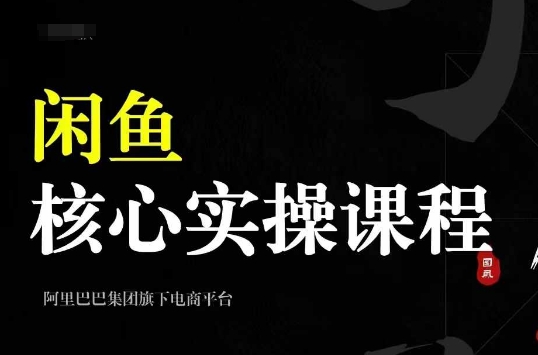 2024闲鱼核心实操课程，从养号、选品、发布、销售，教你做一个出单的闲鱼号-6688资源库