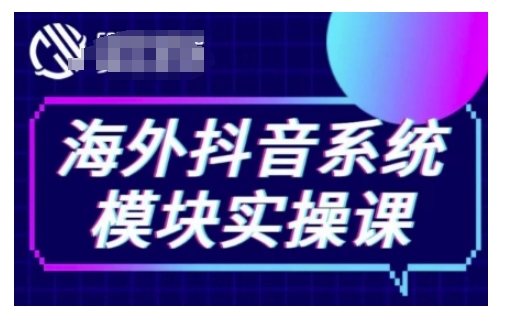 海外抖音Tiktok系统模块实操课，TK短视频带货，TK直播带货，TK小店端实操等-6688资源库
