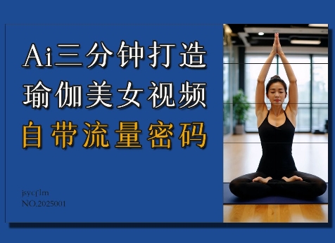 Ai3分钟打造瑜伽美女视频，自带流量密码-6688资源库