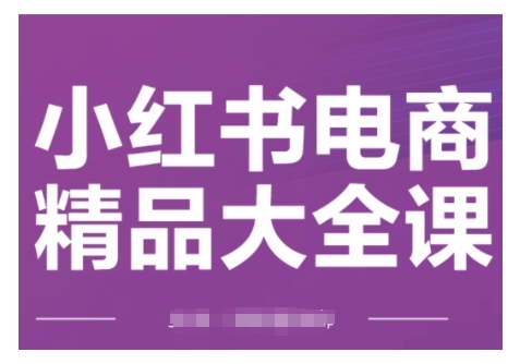 小红书电商精品大全课，快速掌握小红书运营技巧，实现精准引流与爆单目标，轻松玩转小红书电商-6688资源库