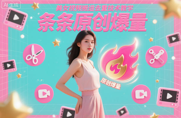 美女视频搬运去重技术教学，条条原创爆量-6688资源库