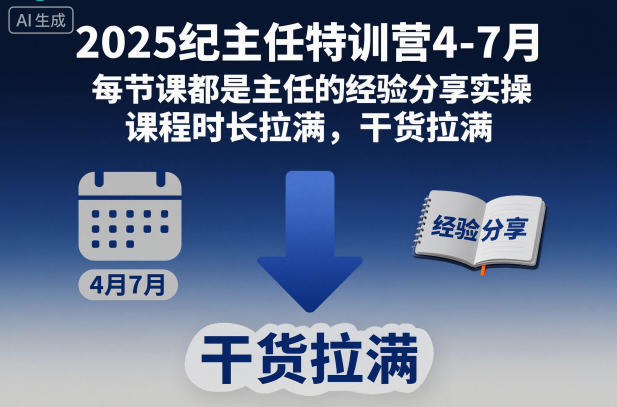 2025纪主任特训营4-7月，每节课都是主任的经验分享实操，课程时长拉满，干货拉满-6688资源库
