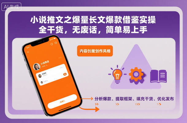 小说推文之爆量长文爆款借鉴实操，全干货，无废话，简单易上手-6688资源库