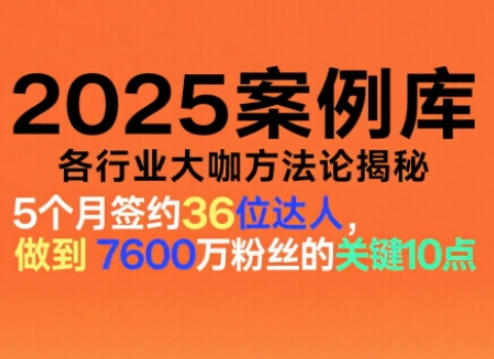 2025案例库，收录各行业大咖的方法论，各行业大咖方法论揭秘-6688资源库