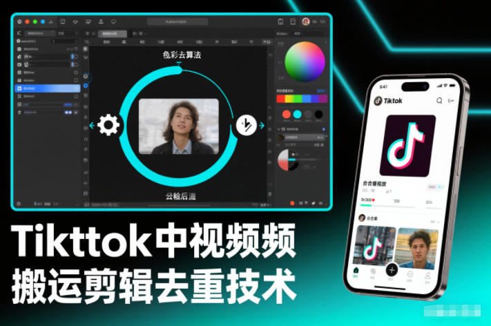 Tiktok中视频纯搬运剪辑去重技术，外来技术，自行测试-6688资源库