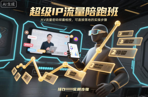 超级IP流量陪跑班，大V流量密码倾囊相授，可直接落地的实操步骤-6688资源库