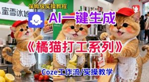 Coze扣子工作流一键生成胖橘猫打工短视频,保姆级实操搭建教学-6688资源库