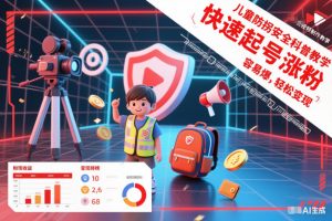 儿童防拐安全科普知识视频制作教学，快速起号涨粉，容易爆，轻松变现-6688资源库