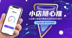小店随心推微付费撬动自然流投手教学，小店随心推手把手教学-6688资源库