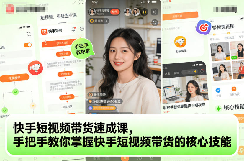 快手短视频带货速成课，手把手教你掌握快手短视频带货的核心技能-6688资源库