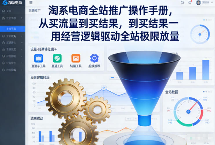 淘系电商全站推广操作手册，从买流量到买结果一用经营逻辑驱动全站极限放量-6688资源库