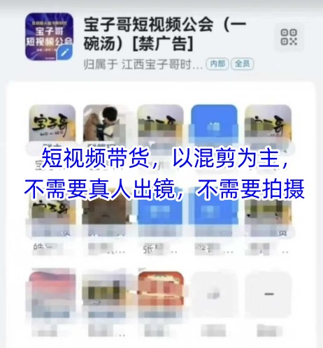 宝子哥头部团队短视频带货，以混剪为主，不需要真人出镜，不需要拍摄【更新12月】-6688资源库