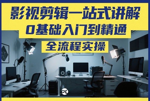 影视剪辑一站式讲解，0基础入门到精通，全流程实操-6688资源库